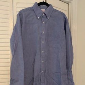 Men's Brook Brothers Blue Dress Shirt, size large